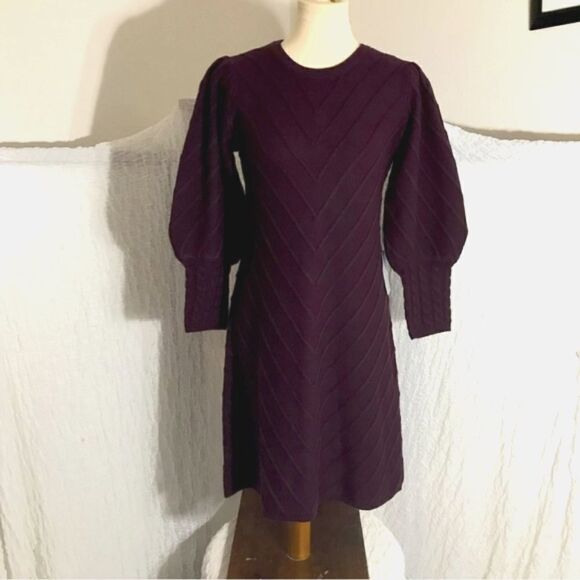 Eliza J Plum Sweater Dress Size M - Picture 1 of 13
